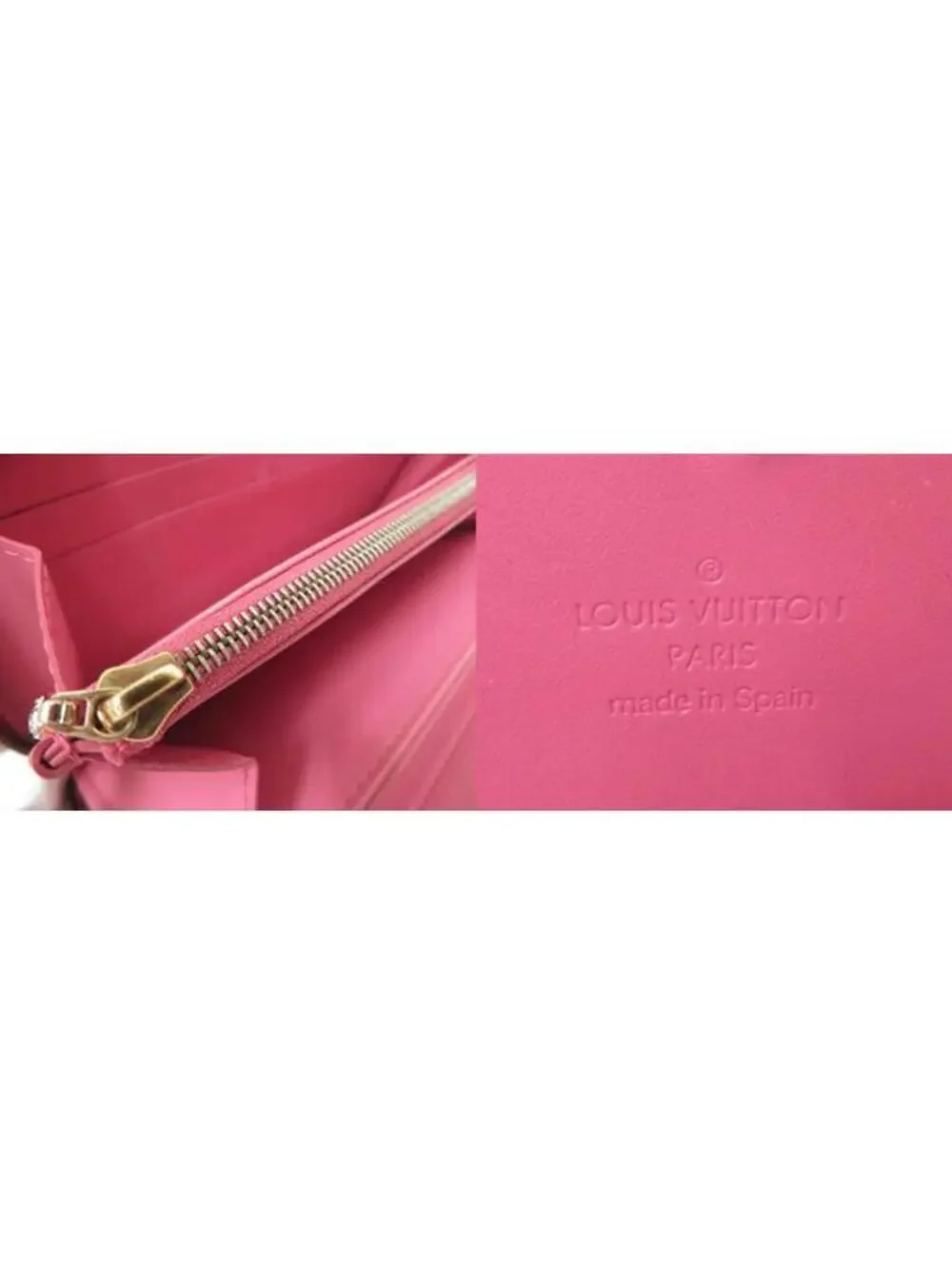 $970 Louis Vuitton Vernis Zippy Wallet Rose Litchi - Picture 13 of 15